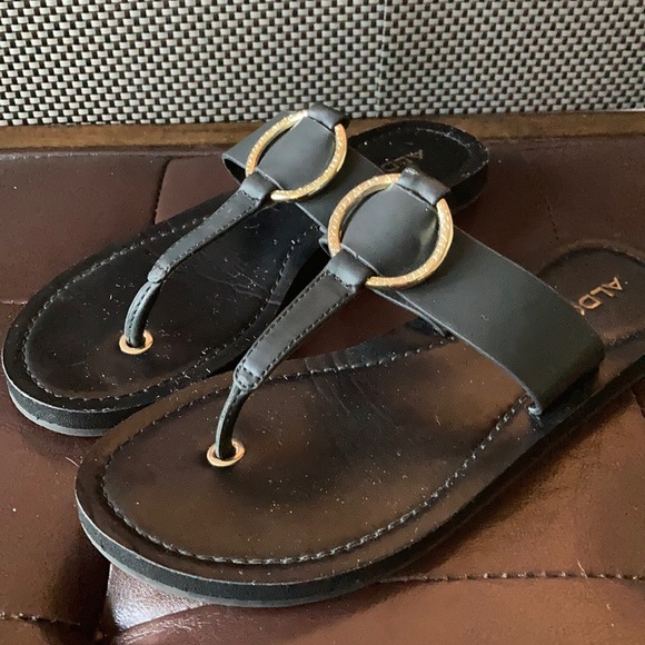 Aldo black leather slip on - Picture 2 of 4